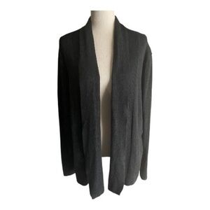 CIELO-BLACK OPEN FRONT SWEATER-SIZE 2X